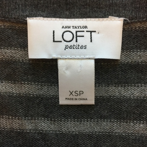 Ann Taylor LOFT Petites Gray Embellished Cardigan - Picture 4 of 7